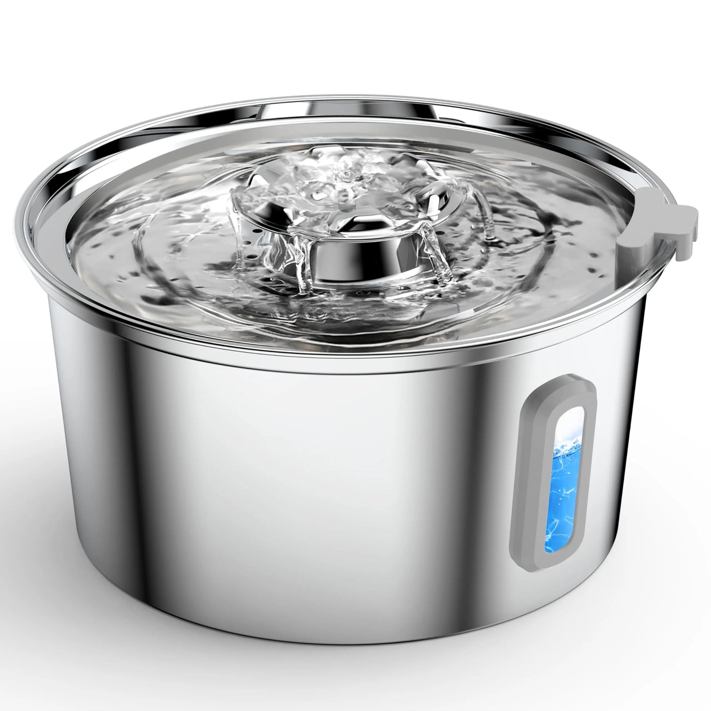 JUHANI Fuente de Agua para Mascotas 3.2L | Acero Inoxidable | Bomba Silenciosa