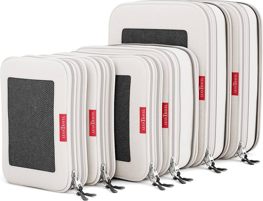 LeanTravel Cubos de Compresión para Viaje 6 Piezas | Organizadores de Equipaje