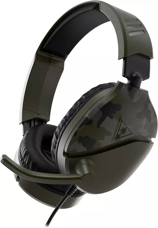 Turtle Beach Recon 70 Green Camo Audífonos Gaming | Multiplataforma | Micrófono Abatible