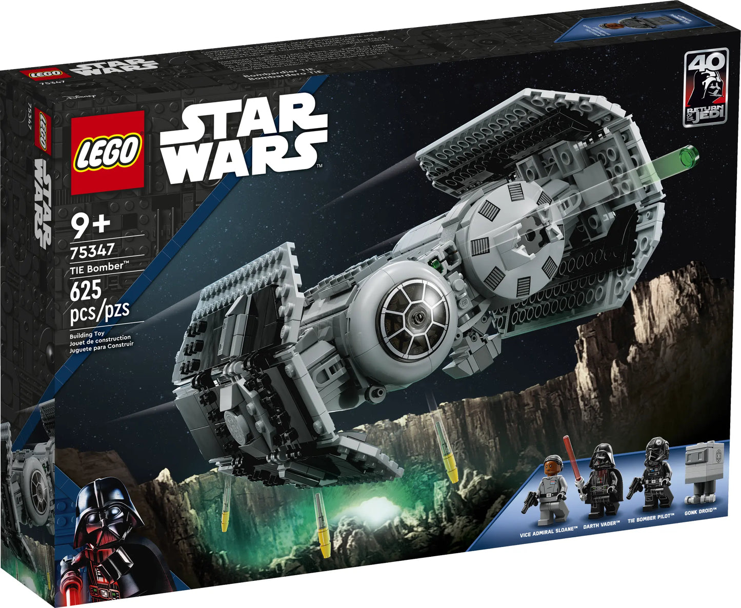 LEGO Star Wars Bombardero TIE 75347 | Set de Construcción 625 Piezas | +9 Años