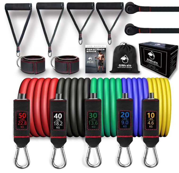 Bandas de Resistencia 150lb | Set Entrenamiento de Fuerza | Fitness Multifuncional