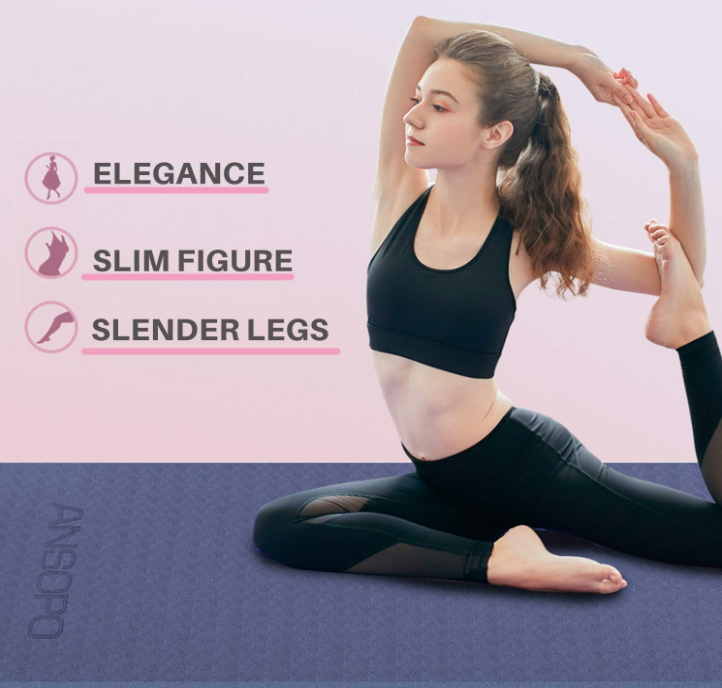 Tapete de Yoga Antideslizante 10mm | TPE Ecológico | Alta Densidad